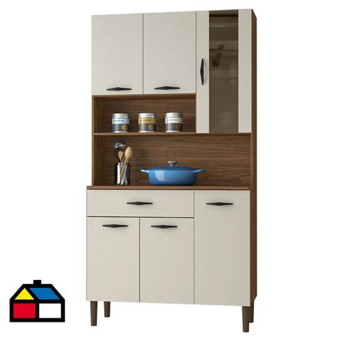 Mueble Organizador de Cocina 6 Puertas Hoga Blanco