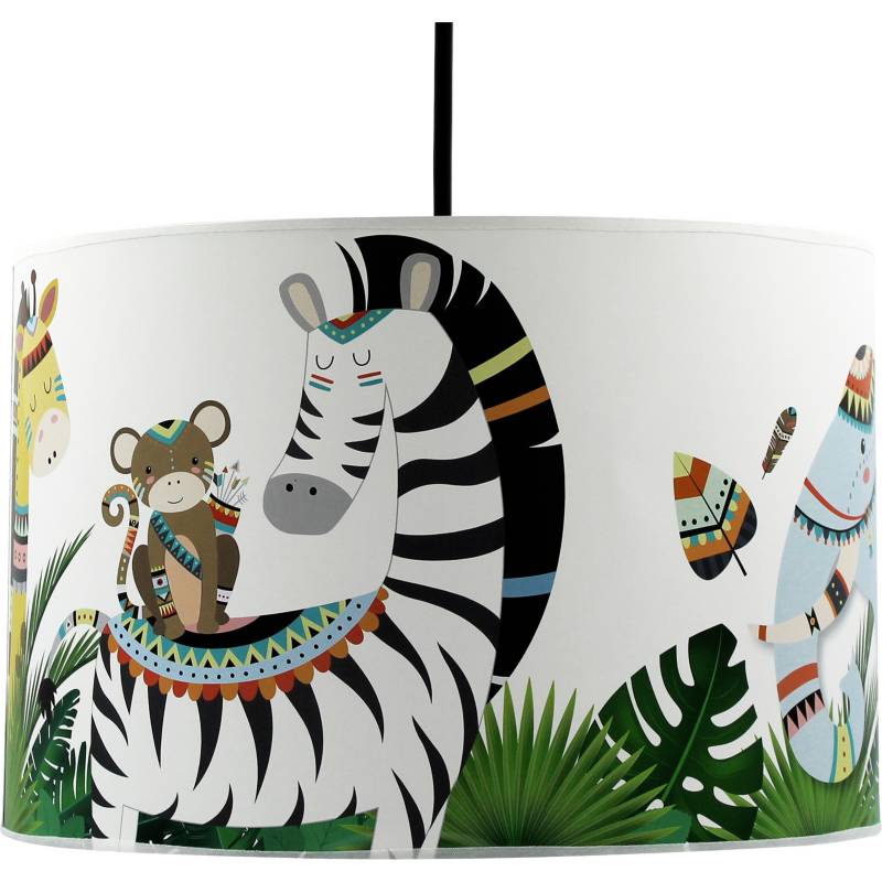 CONCEPT LIGHTING - Lámpara colgante infantil 30x20 cm selva tribal