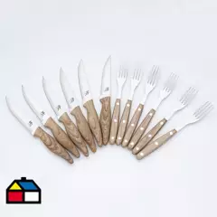 JUST HOME COLLECTION - Set cuchillo/tenedor 12 pzas