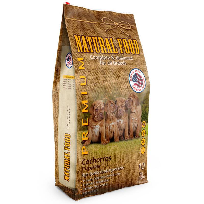 NATURAL FOOD - Alimento premium perro cachorro 10 kg carne