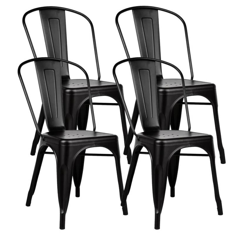 NOVAHUS - Pack 4 silla tolix vintage negro
