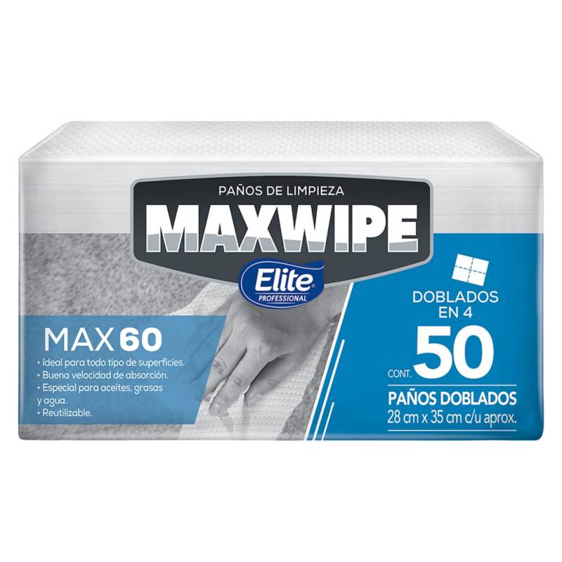 ELITE PROFESSIONAL - Paño maxwipe Max60 50 hojas