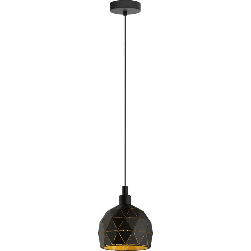 EGLO - Lámpara colgante acero negro  dorado E14 1X40W