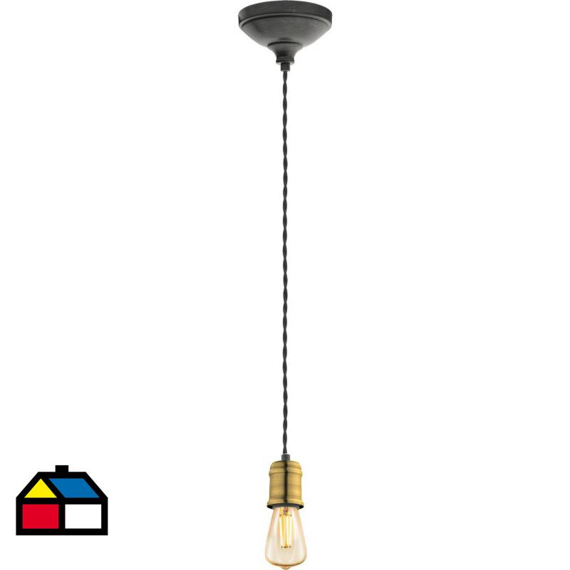 EGLO - Lámpara colgante acero negro  dorado E27 1X60W