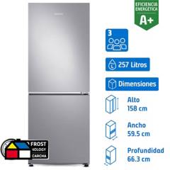 SAMSUNG - Refrigerador Bottom Freezer No Frost 257 Litros Elegant Inox RB27N4020S8/ZS