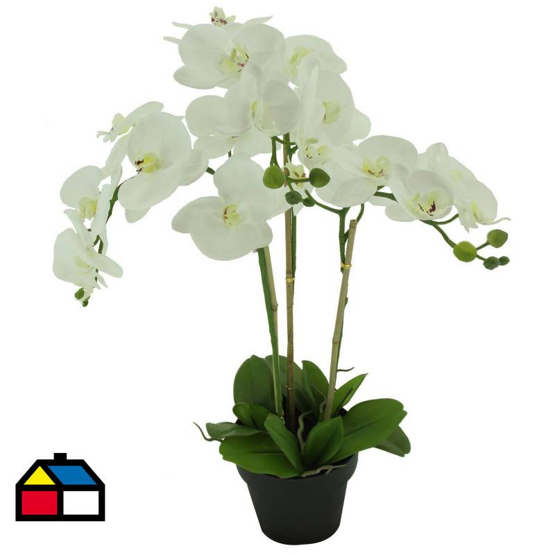 JUST HOME COLLECTION - Planta artificial orquidea x3 90cm
