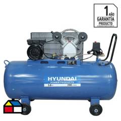 HYUNDAI - Compresor de aire 3 HP 200 L