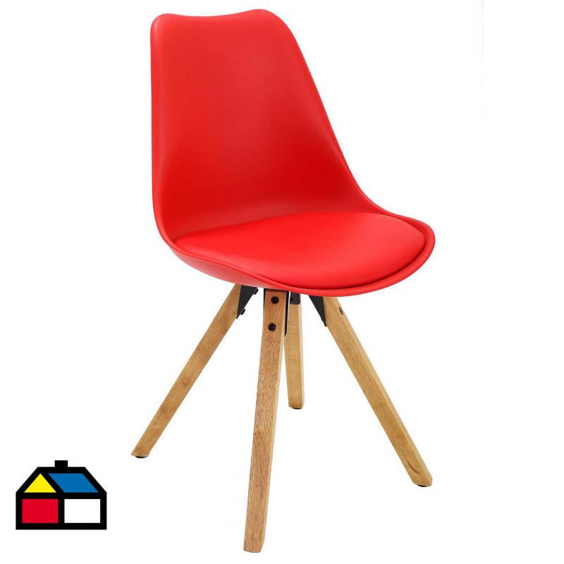 JUST HOME COLLECTION - Silla Madera Color Rojo