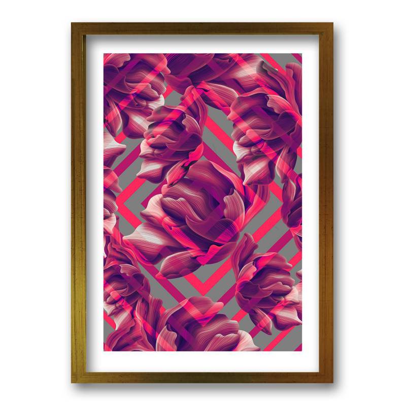 RETELA - Cuadro ilustración diamante rosa 90x60 cm