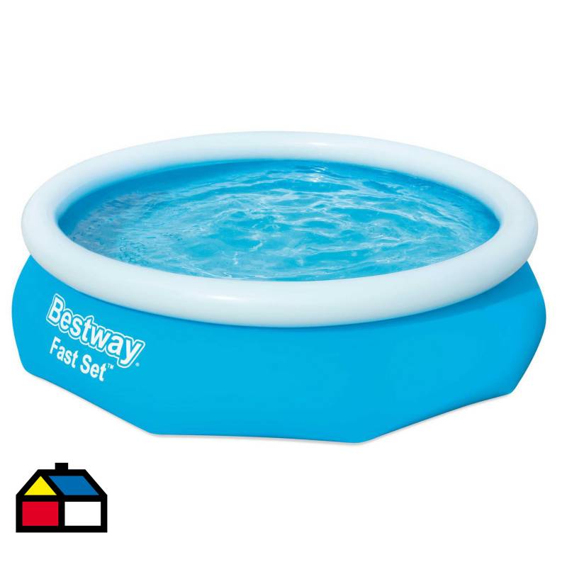 BESTWAY - Set piscina borde inflable 305x76 cm + bomba