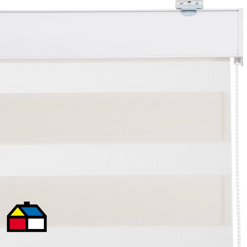 JUST HOME COLLECTION - Roller Duo Sunscreen Blanco ancho 101a130 cm alto 166a180 cm.