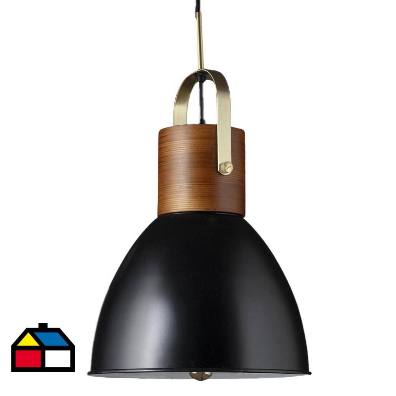 JUST HOME COLLECTION - Lámpara de colgar Skagen negra 1 luz E27