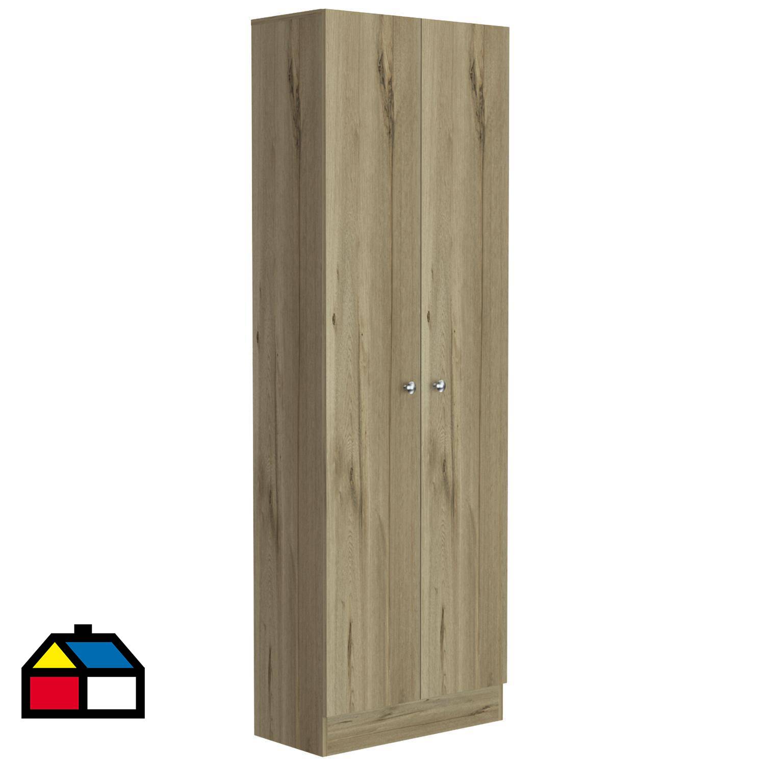 Armario Multifuncional Z 60, con dos puertas y estantes internos 180.3 CM A  X 60 CM An X 30 CM P. Wengue