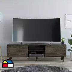 TUHOME - Rack TV 80" 180x52x35 cm coñac