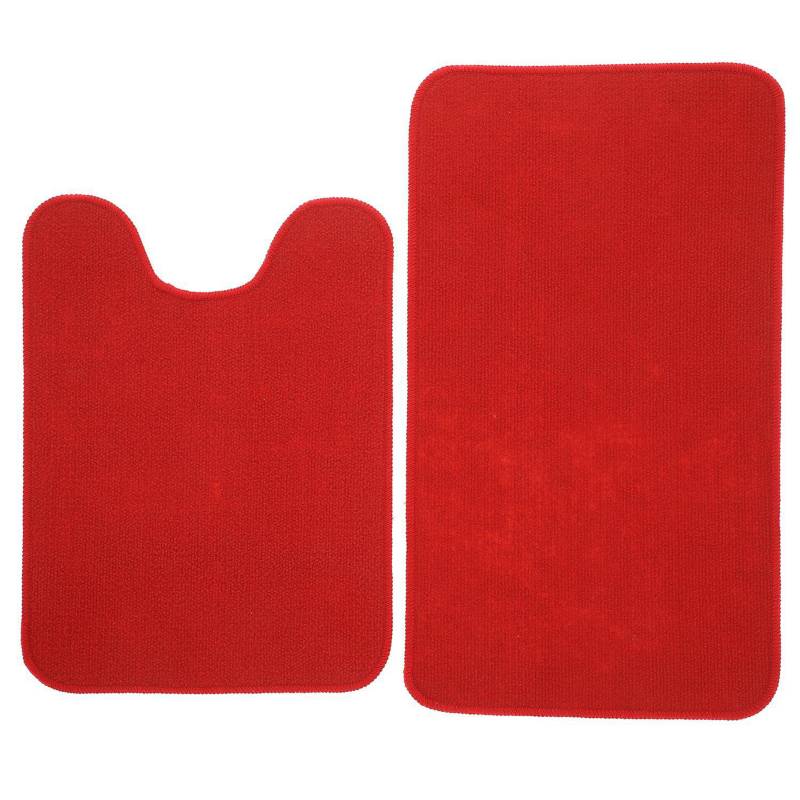 SUENO BLANCO - Set baño 2 piezas rojo