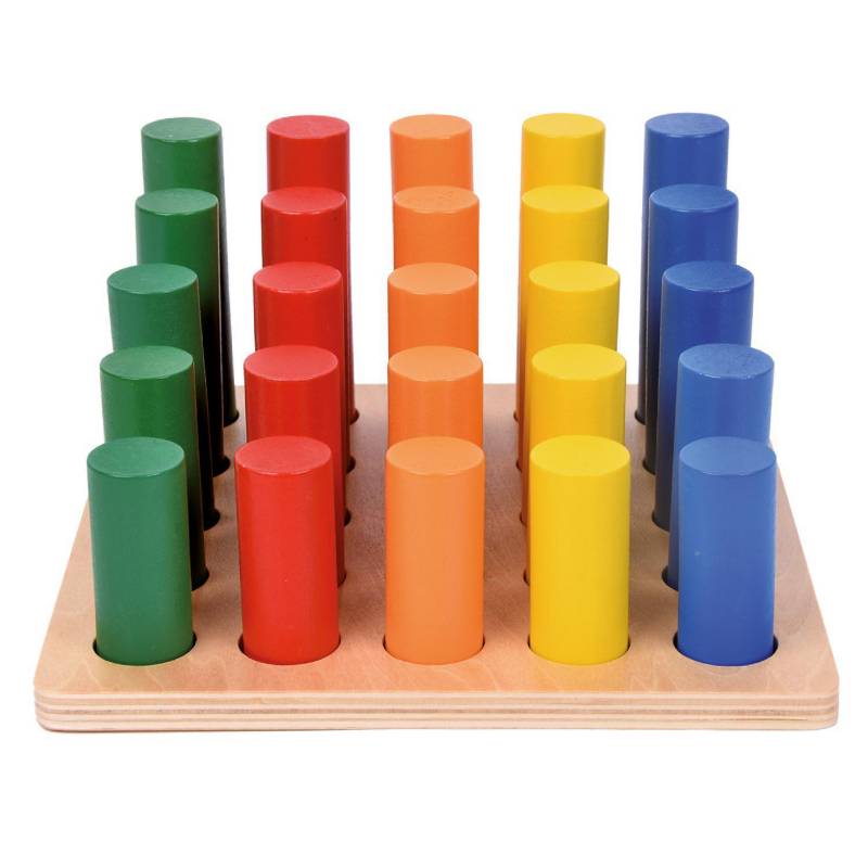 DACTIC - Escalera cilindro madera 25 unidades multicolor