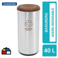 TRAMONTINA - Basurero reciclaje 40 litros marrón