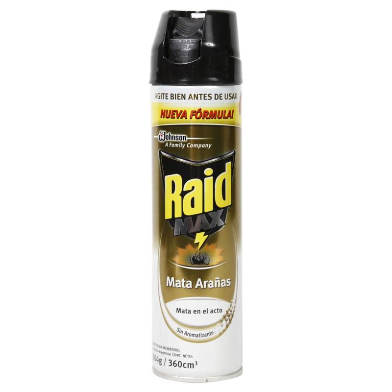 RAID - Insecticida para arañas y cucarachas 360 ml aerosol