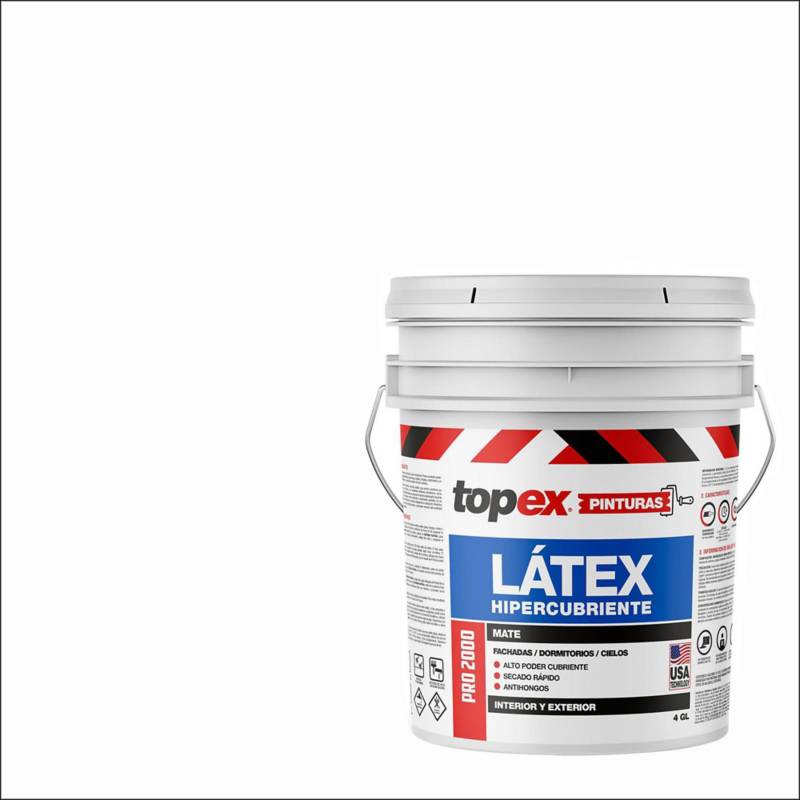 TOPEX - Látex topex pro 2000 mate blanco 4gl