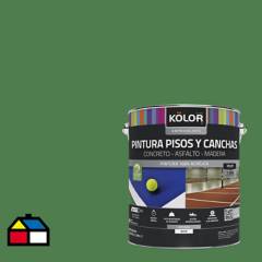 KOLOR - Pintura pisos y canchas verde 1 galón