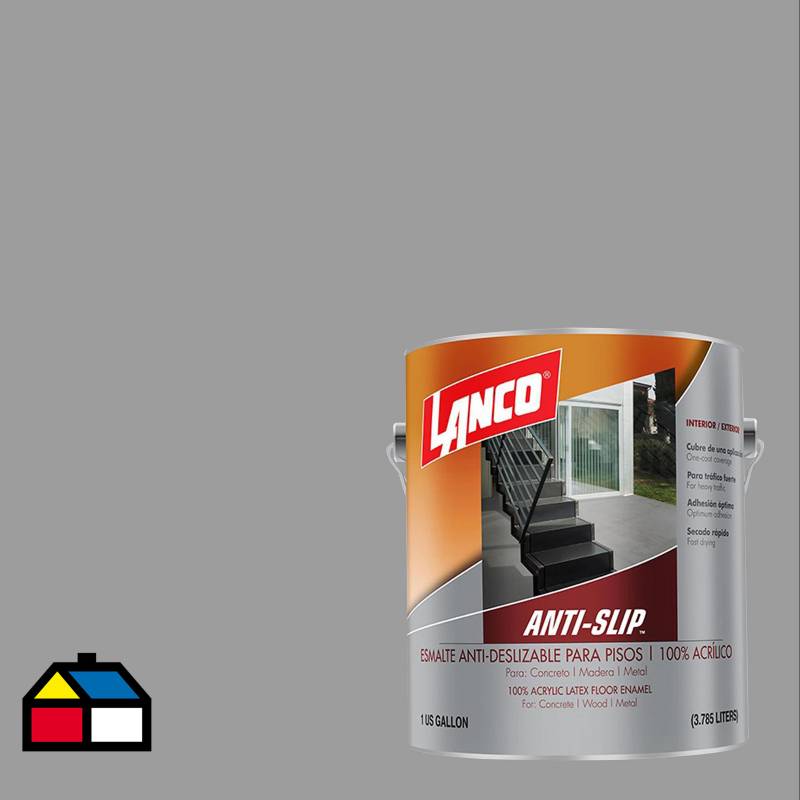 LANCO - Esmalte antiderrapante (anti-slip) gris 1 galón