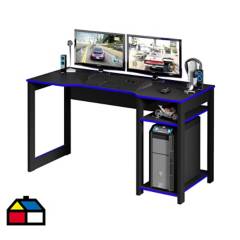TECNOMOBILI - Escritorio gamer 75x136x60 cm melamina negro-azul