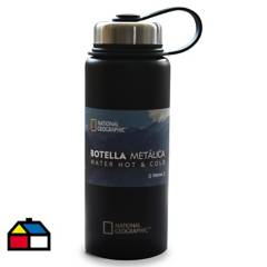 NATIONAL GEOGRAPHIC - Botella metálica 900 ml negro