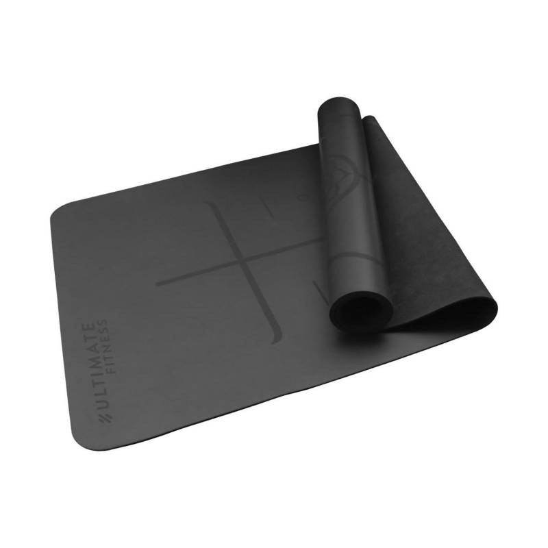 ULTIMATE FITNESS - Mat de Yoga Premium PU Natural Rubber 5 mm Negro