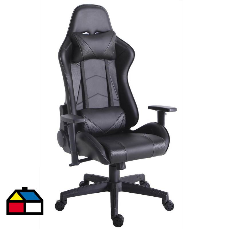 JUST HOME COLLECTION - Silla Gamer negra Negro