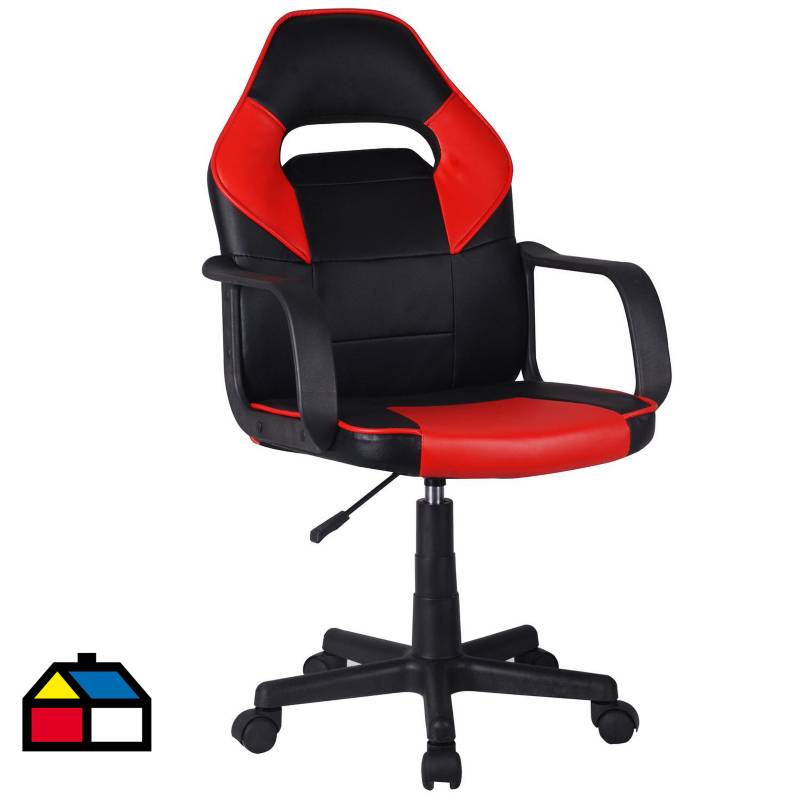 JUST HOME COLLECTION - Silla Gamer rojo / negra