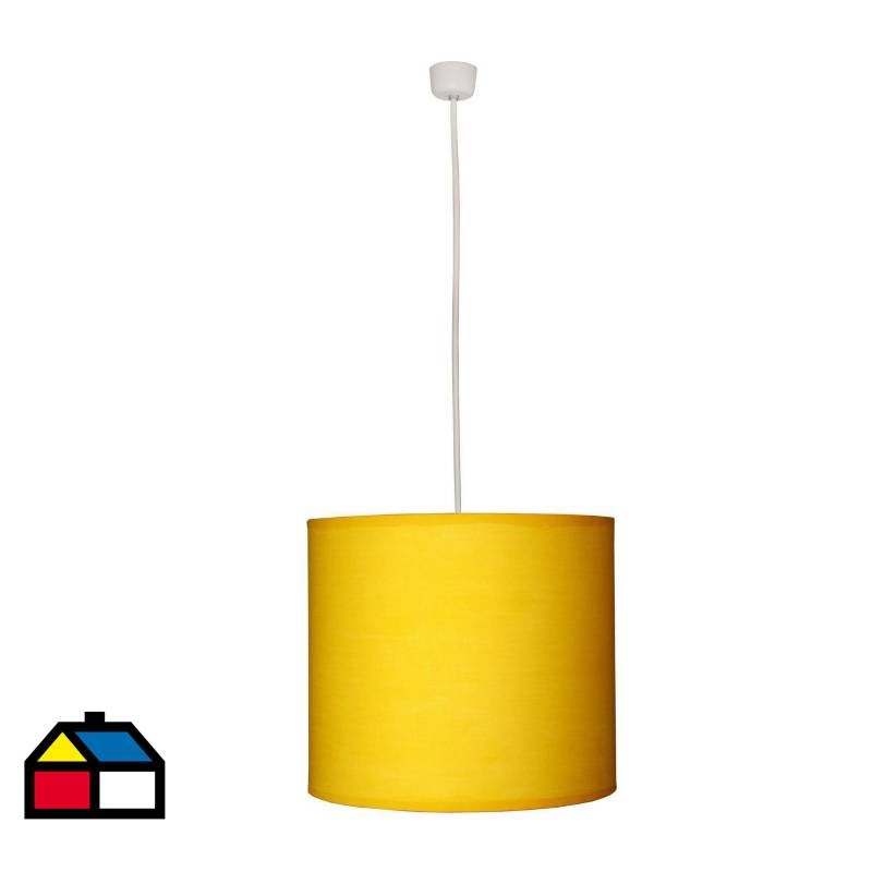 CAROLD STEVENS - Lámpara colgante tela infantil amarillo 1 luz E27