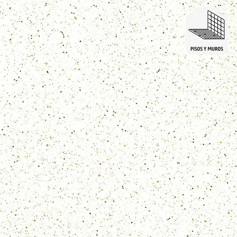 ARIELLE PISOFORTE - Cerámica piso 45x45 cm blanco texturado tipo sal y pimienta 2 m2