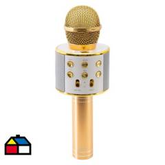 PROSOUND - Microfono karaoke usb/micro/ sd dorado.