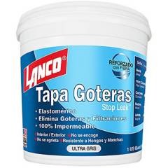 LANCO - Tapagoteras acrílico gris 1/4 de galón