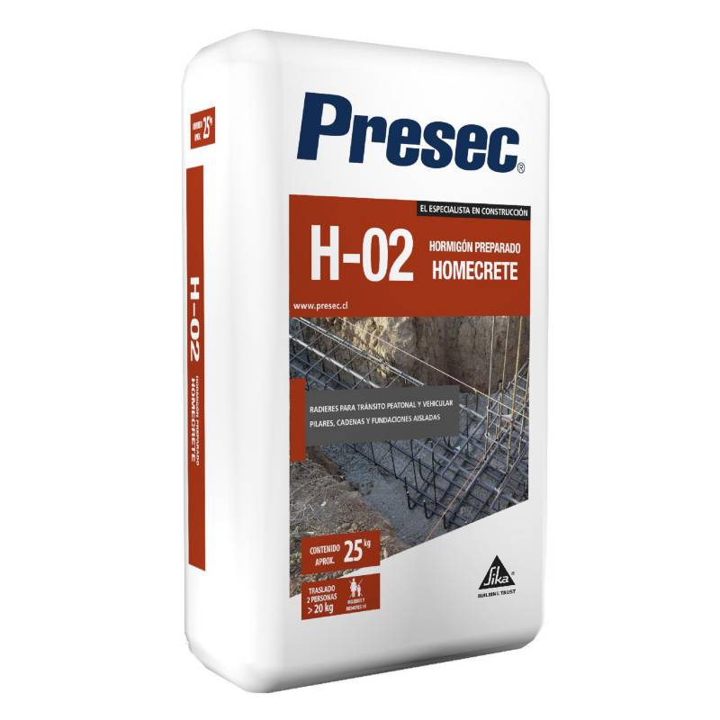PRESEC - Hormigón preparado H-02 Homecrete 25 kg
