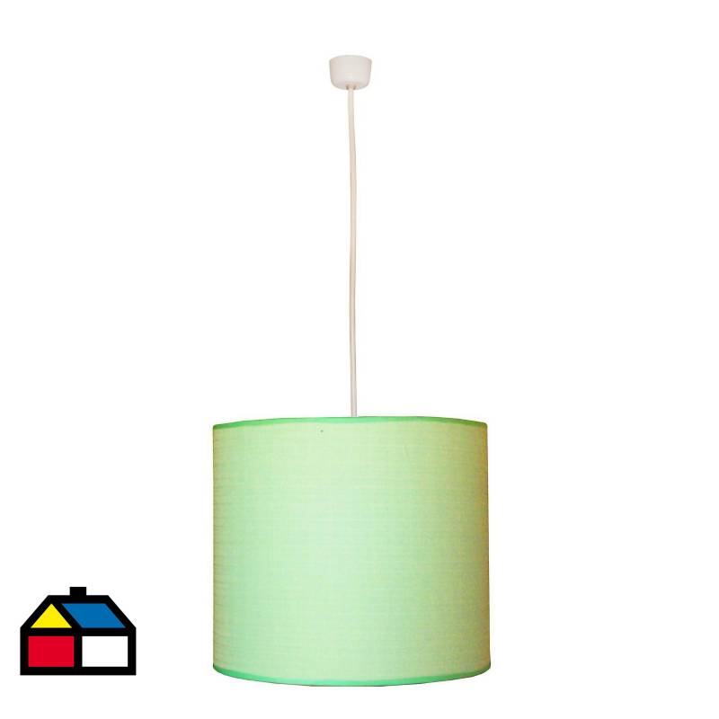 CAROLD STEVENS - Lámpara colgante Infantil verde tela 1 luz E27