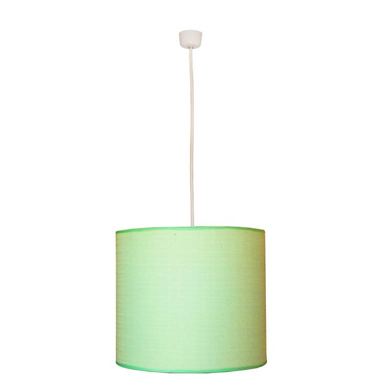 CAROLD STEVENS - Lámpara colgante Infantil verde tela 1 luz E27
