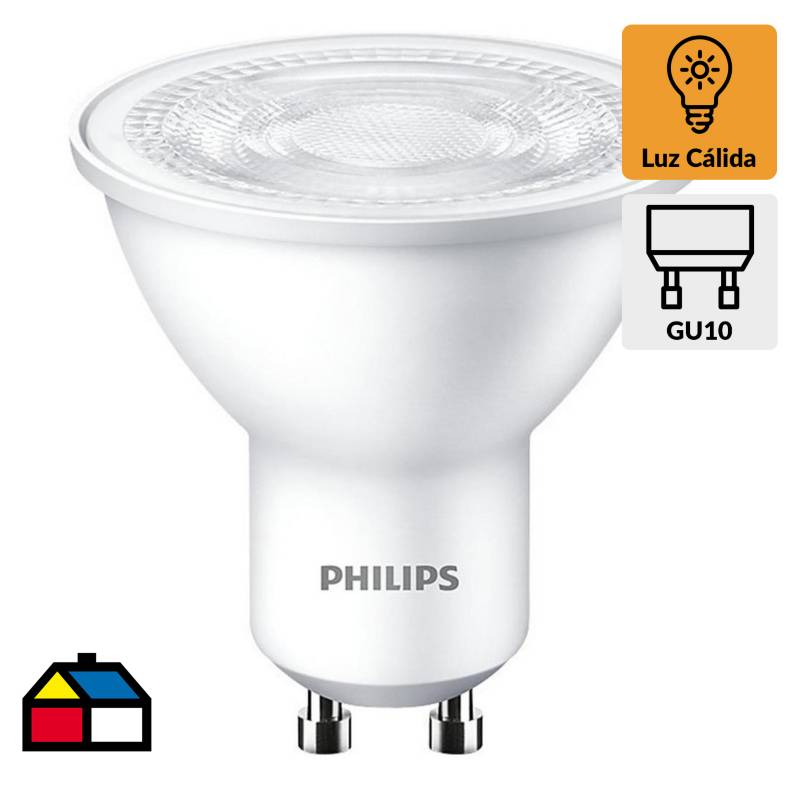 PHILIPS - Ampolleta GU10 50W luz cálida