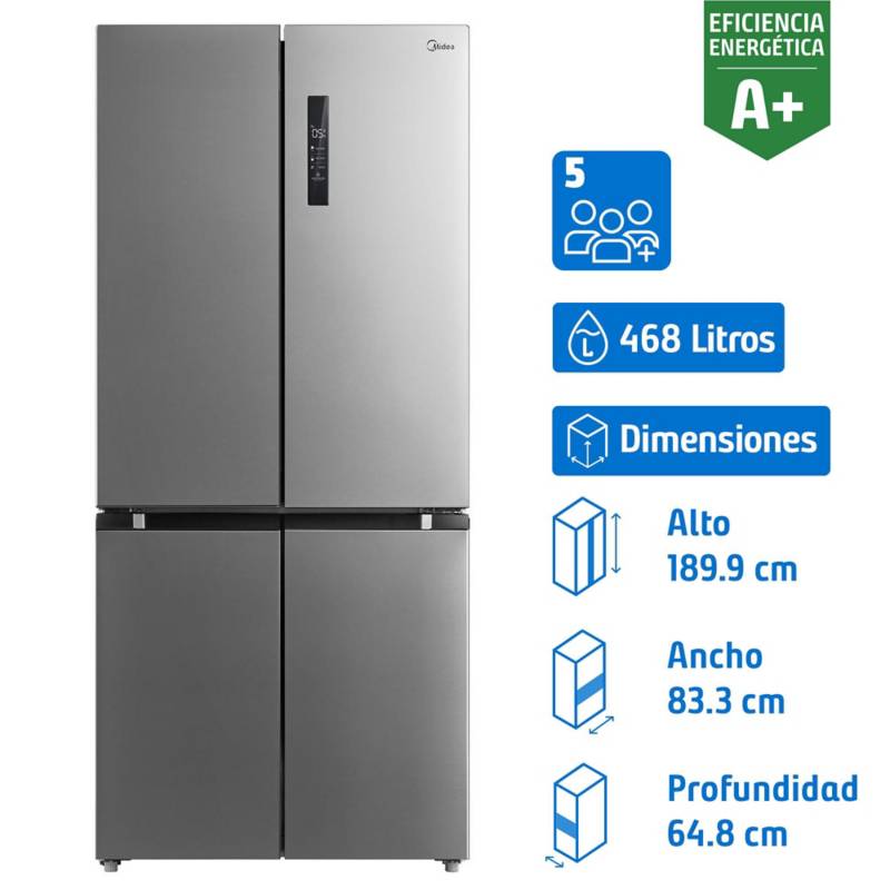 MIDEA - Refrigerador side by side 468 litros