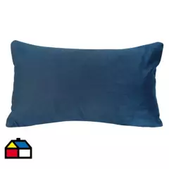 CONCEPT LIGHTING - Cojín felpa azul 30x50 cm