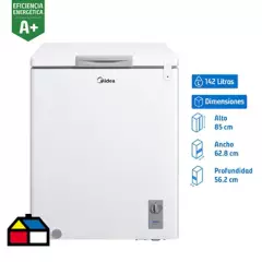 MIDEA - Freezer Horizontal 142 Litros Blanco MFH-1430B186C