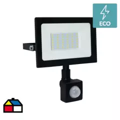 HALUX - Reflector 30W Luz Fria Negro con Sensor