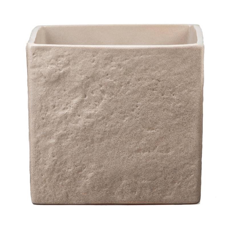 SCHEURICH - Macetero de cerámica 16 cm café claro