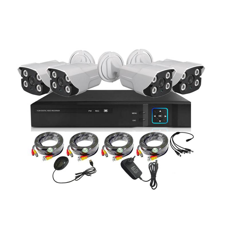 VIPA - Kit cámaras seguridad/Xvr4Ch Full HD exterior 1080