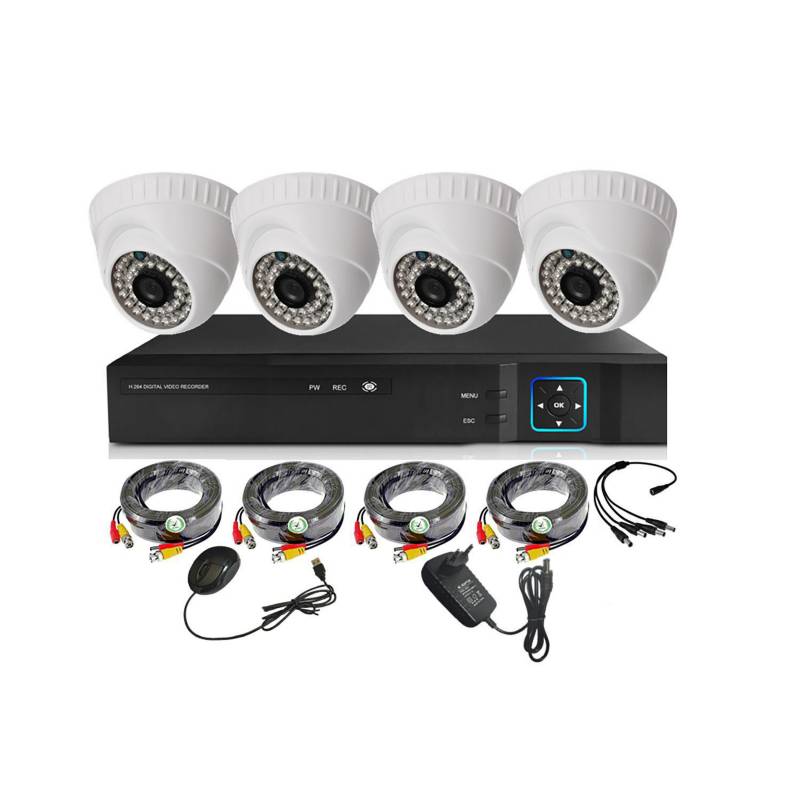 VIPA - Kit cámaras de seguridad interior + Xvr 4Ch HD 1mp
