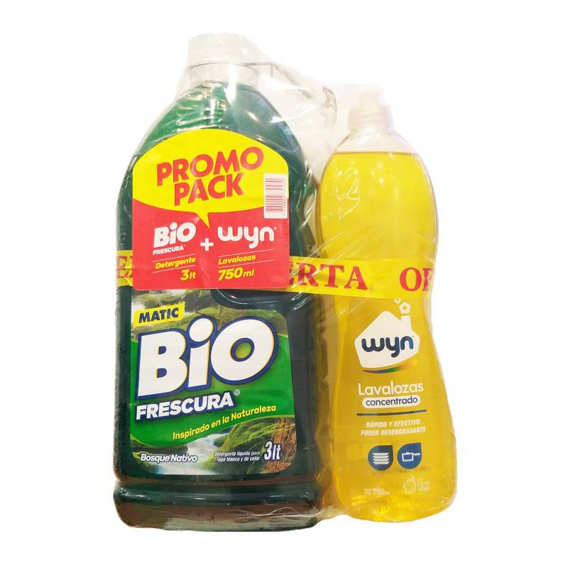 BIOFRESCURA - Pack detergente líquido 3 l y lavaloza 750 ml