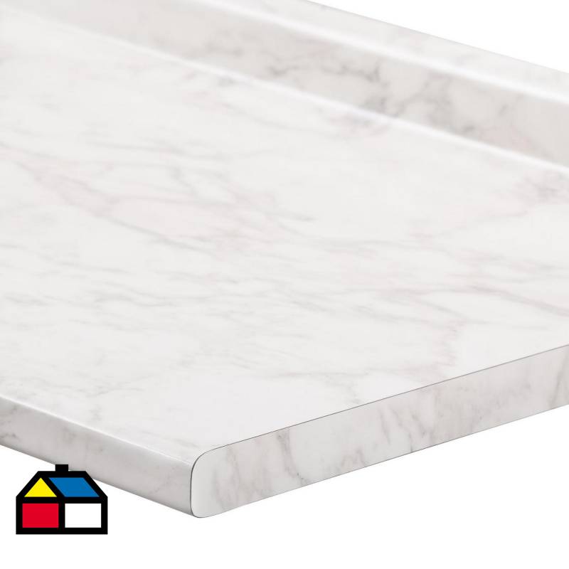 FILHER - Cubierta postformada 122x50 cm marmol blanco