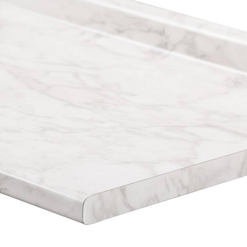 FILHER - Cubierta postformada 122x50 cm marmol blanco
