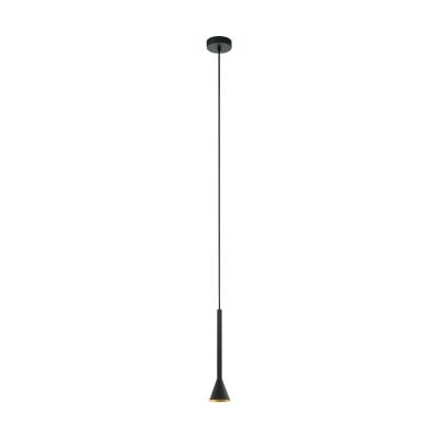 Lámpara colgante acero negro GU10 1X5W.