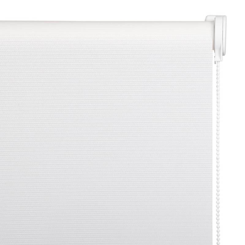 JUST HOME COLLECTION - Cortina Enrollable Natural Blanco Instalada  Ancho entre 156 cm a 170 cm Alto 151 cm a 160 cm